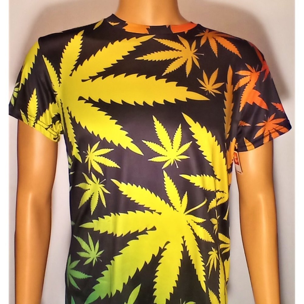 POT LEAVES GALORE 420 CANNABIS SHIRT